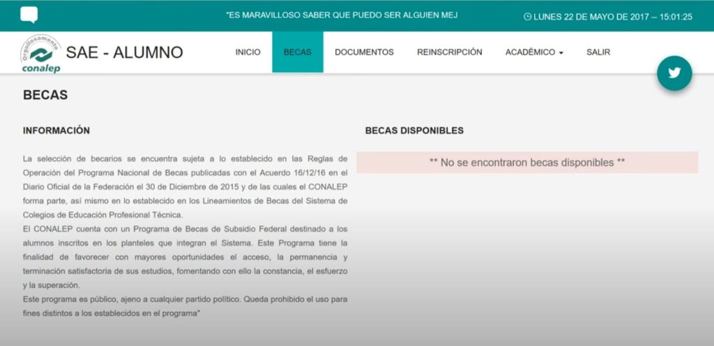 sae conalep alumno pesta帽a becas