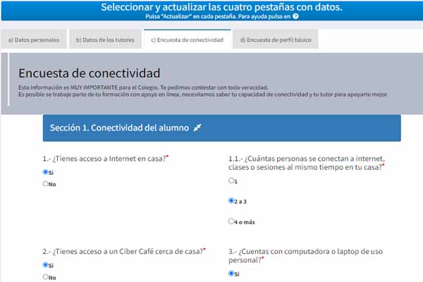 encuesta de conectividad