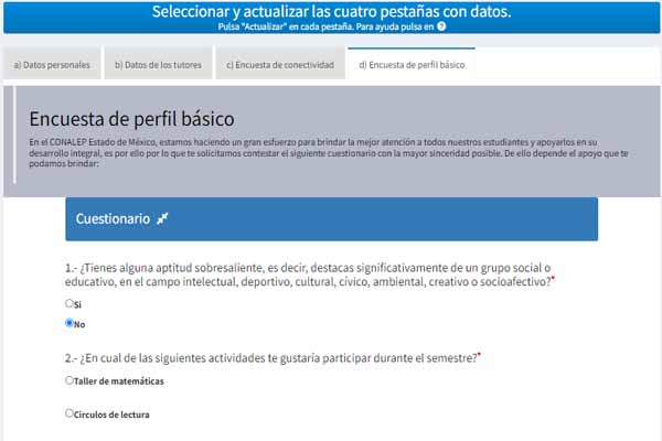 encuesta de perfil basico