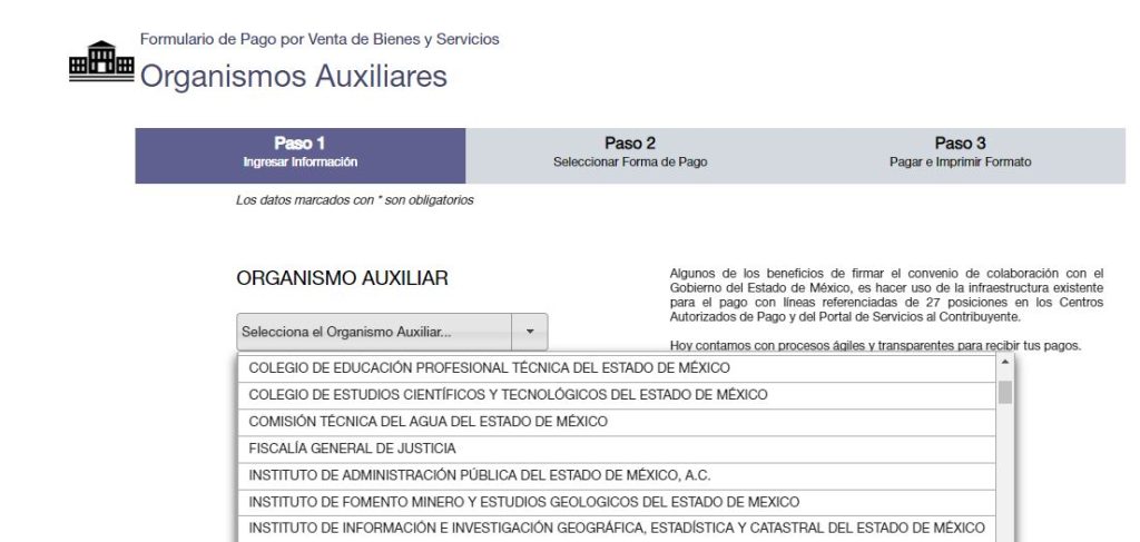 trámite titulo conalep seleccionar organismo