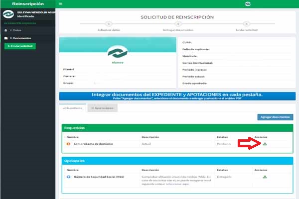 subir comprobante de dominilio actualizado